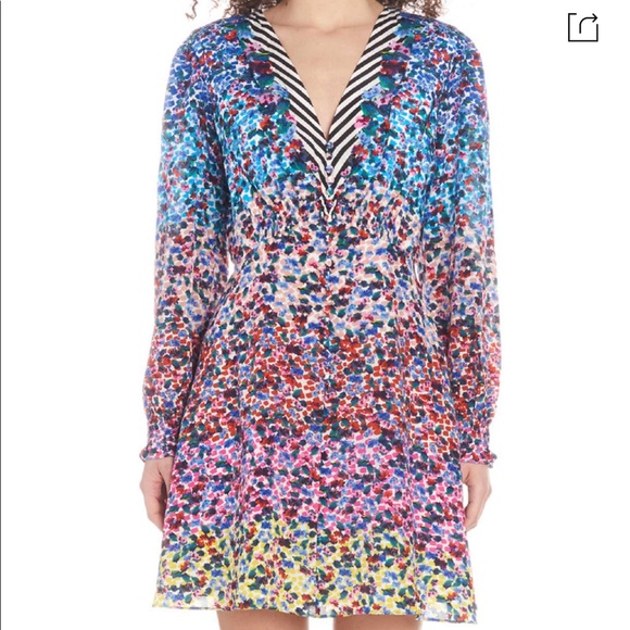 SALONI
Eve Floral Print Dress In Rainbow Gardenia - Picture 2 of 8